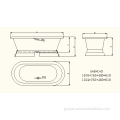 Cast Iron Enamel Bathtub Freestanding Cast Iron Enamel Double End Pedestal Bathtub Supplier